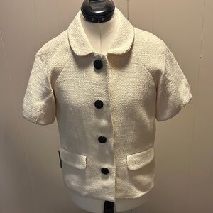 Banana Republic Cream Textured Jacket